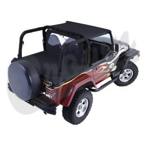 Crown Automotive Cab Cover, Covers Beach Topper/ Windbreaker/ Tonneau Cover, Black Diamond, Fabric, Without Tire Cover and Roll Bar Cover – CA10335