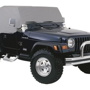 Crown Automotive Car Cover, Rt Offroad, Water Resistant, Gray, Fabric, 3 Layer, Without Antenna Pocket, Without Mirror Pockets – CC10309