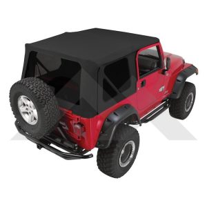 Crown Automotive Soft Top, Rt Off-Road, Black Diamond, Fabric, Uses Factory Doors, Includes Tinted Windows, Does Not Include Sun Roof – CT20035T