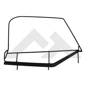 Crown Automotive Soft Top Door Frame, Rt Off-Road, Upper Half, Black, Set of 2 – DF200TJ
