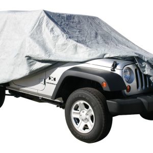 Crown Automotive Car Cover, Water Resistant, Gray, 3 Layer, Without Antenna Pocket, Without Mirror Pockets, With Lock/ Cable/ Storage Bag – FC10309