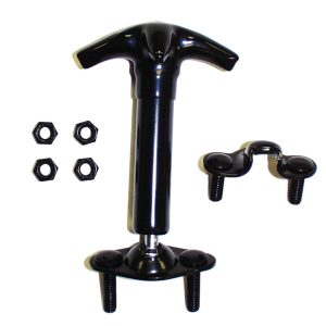 Crown Automotive Hood Latch, Rubber Coated, Black, Metal, Single – HC4
