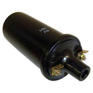 Crown Automotive Ignition Coil, 6 Volt, Black, Plastic, Single – J0649712