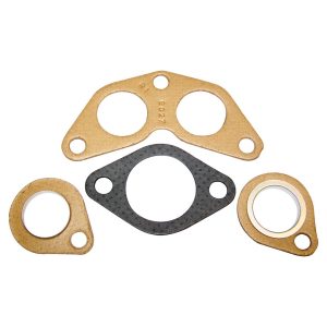 Crown Automotive Exhaust Manifold Gasket, Metal/Paper, Black/Tan, Single, With Center Gasket/ Outer Gaskets/ Downpipe Gasket – J0801345