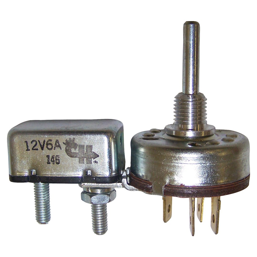 Crown Automotive Windshield Wiper Switch, Four Prong, Without Knob – J0989940