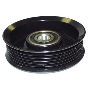 Crown Automotive Drive Belt Idler Pulley, 6 Groove, 3.95 Inch Diameter, Black, Steel – J3239821