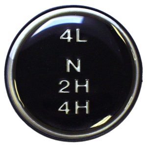 Crown Automotive Auto Trans Shifter Indicator Decal, For Use with Dana 300 Transfer Case, 4 Low/ Neutral/ 2 High/ 4 High – J3241430
