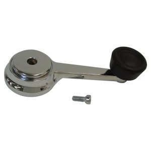 Crown Automotive Window Crank Handle, OEM Replacement, Chrome, Steel, Black, Single – J3678907