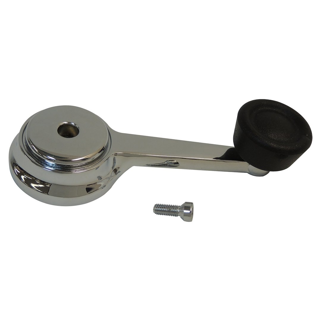 Crown Automotive Window Crank Handle, OEM Replacement, Chrome, Steel, Black, Single – J3678907