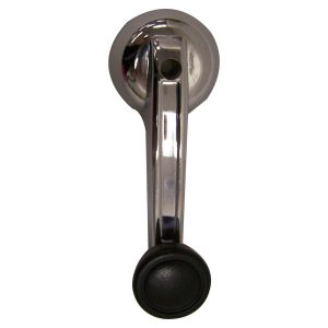 Crown Automotive Window Crank Handle, OEM Replacement, Chrome, Steel, Black, Single – J3726992