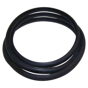 Crown Automotive Windshield Frame Weather Stripping, Direct-Fit, Black Rubber, Glass Strip – J5453949