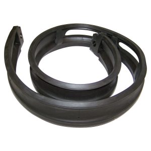 Crown Automotive Windshield Frame Weather Stripping, Cowl to Windshield Frame, Mounts with Adhesive Backing, Black Rubber – J5453950