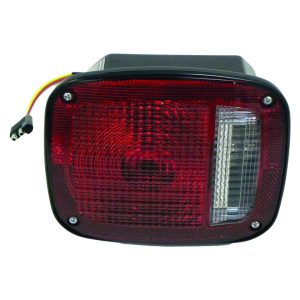 Crown Automotive Tail Light Assembly, Incandescent, Red Lens, Black Housing, Single – J5457197