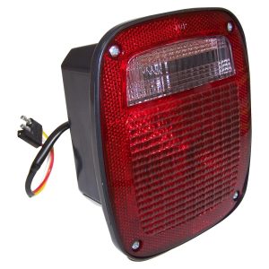 Crown Automotive Tail Light Assembly, Incandescent, Red Lens, Black Housing, Single – J5457198