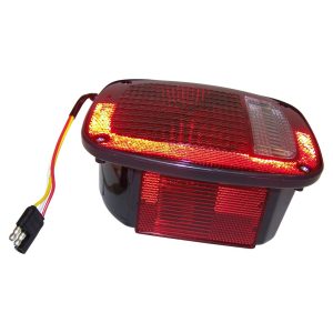 Crown Automotive Tail Light Assembly, Incandescent, Red Lens, Black Housing, Single – J5758254