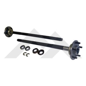 Crown Automotive Axle Shaft Kit, Dana 44, Unpainted, Steel, With Two Axles/ Bearings/ Seals/ Wheel Studs/ Tone Rings/ Retainers – RT23006