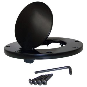 Crown Automotive Fuel Door, Rt Off-Road, Riveted Ring, Painted/ Black/ Steel, Non-Locking – RT26037