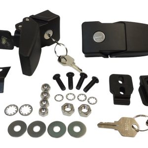 Crown Automotive Hood Latch, Rt Off-Road, Locking, Black, Metal, Set of 2 – RT26057