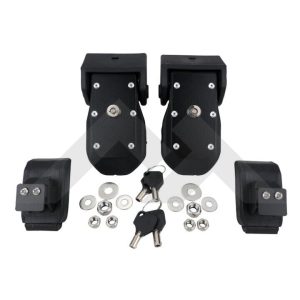 Crown Automotive Hood Lock, Rt Off-Road, Black, Steel, Single, With Hood Catches/ Brackets/ Keys/ Mounting Hardware – RT26092