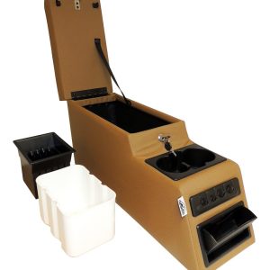 Crown Automotive Console, Rt Off-Road, Floor Mount, 27-1/4 Inch X 8-1/4 Inch X 12-1/2 Inch, Locking, Spice – RT27010