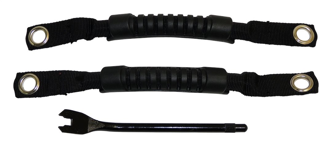 Crown Automotive Interior Grab Strap, Rt Off-Road, With 2 Handles, Nylon, Black – RT27017