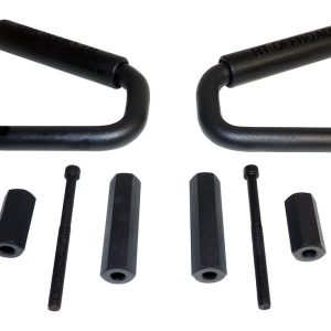 Crown Automotive Interior Grab Bar, Rt Off-Road, Powder Coated, Black, Steel, Windshield Frame Mount, Set of 2 – RT27049