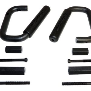 Crown Automotive Interior Grab Bar, Rt Off-Road, Powder Coated, Black, Steel, Windshield Frame Mount, Set of 2 – RT27049