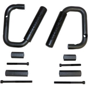 Crown Automotive Interior Grab Bar, Rt Off-Road, Powder Coated, Black, Steel, Windshield Frame Mount, Set of 2 – RT27049