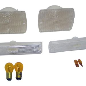 Crown Automotive Parking/ Turn Signal Light Assembly, Rt Offroad, Clear Lens, Amber Bulb, Set of 4 – RT28010