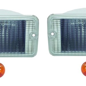 Crown Automotive Parking/ Turn Signal Light Assembly, Rt Off-Road, Clear Lens, Amber Bulb, Set of 2 – RT28016