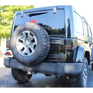 Crown Automotive Tail Light Assembly, Rt Offroad, LED, Clear Lens, Black Housing, Red Bulbs, Set of 2 – RT28080