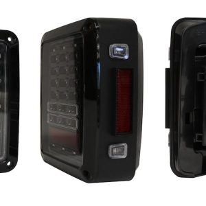 Crown Automotive Tail Light Assembly, Rt Offroad, LED, Clear Lens, Black Housing, Red Bulbs, Set of 2 – RT28080
