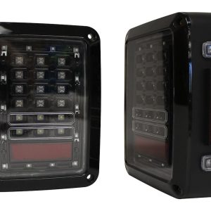 Crown Automotive Tail Light Assembly, Rt Offroad, LED, Clear Lens, Black Housing, Red Bulbs, Set of 2 – RT28080