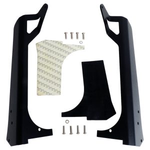 Crown Automotive Light Bar Mounting Kit, Rt Off-Road, Windshield Hinge Mount, Mounts One 50 Inch Double Row Light Bar, Textured, Black – RT28090