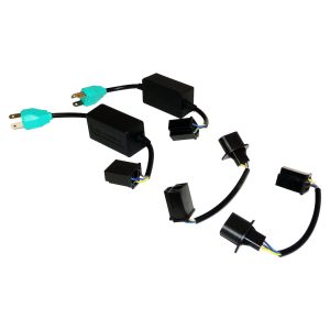 Crown Automotive Headlight Bulb Adapter, H4 to H13 Adapter and Anti-Flicker Module, Set of 2 – RT28098