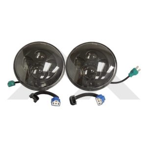 Crown Automotive Headlight Assembly, Rt Off-Road, LED Bulb, Projector Beam Without Halo Ring, 6 Osram LED – RT28104