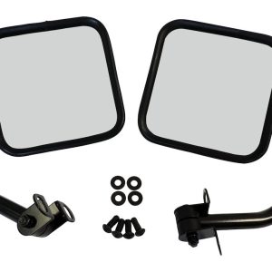 Crown Automotive Exterior Mirror, Rt Off-Road, Aftermarket Replacement, Set of 2, Black, Manual, Foldaway, Without Heated Mirrors – RT30002