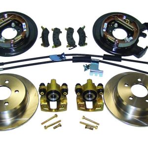Crown Automotive Brake Conversion Kit, Rt Off-Road, Drum to Disc Conversion, Dana 35 Axle, Slotted Rotors, With Brake Pads – RT31006