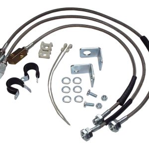 Crown Automotive Brake Line, Rt Off-Road, Rubber, Use with Up to 6 Inch Lift, Pair – RT31015