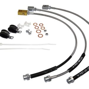 Crown Automotive Brake Line, Rt Off-Road, Rubber, Use with Up to 4 Inch Lift, Pair – RT31016
