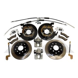 Crown Automotive Brake Conversion Kit, Performance Upgrade, Rear Dana 35 Axle, Unpainted, Black, Rubber/ Steel/ Semi-Metallic – RT31043