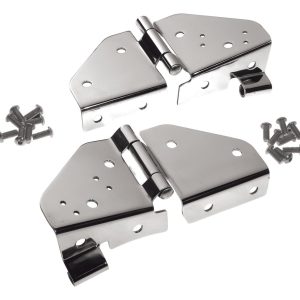 Crown Automotive Windshield Hinge, Rt Offroad, Stainless Steel, With 2 Hinges and Hardware – RT34017