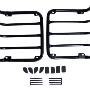 Crown Automotive Tail Light Guard, Rt Offroad, Traditional Style, Powder Coated, Black, Stainless Steel, Set of 2 – RT34102