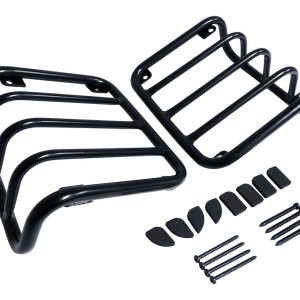 Crown Automotive Tail Light Guard, Rt Offroad, Traditional Style, Powder Coated, Black, Stainless Steel, Set of 2 – RT34102