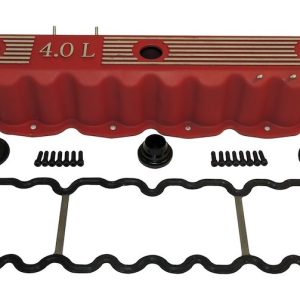 Crown Automotive Valve Cover, Rt Off-Road, For Use with 4.0L, With Oil Fill Hole, Red, Aluminum, Single – RT35002