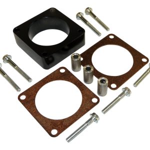 Crown Automotive Throttle Body Spacer, Rt Offroad, 1 Inch Thick, Painted, Black, Aluminum, With Gasket/ Hardware – RT35008