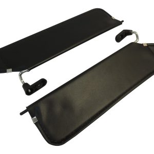 Crown Automotive Sun Visor, Rt Off-Road, Without Mirror, Black, Fabric, Set of 2 with Brackets – RT52001