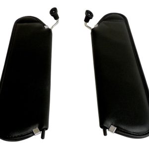 Crown Automotive Sun Visor, Rt Off-Road, Without Mirror, Black, Vinyl, Set of 2 with Brackets – RT52004
