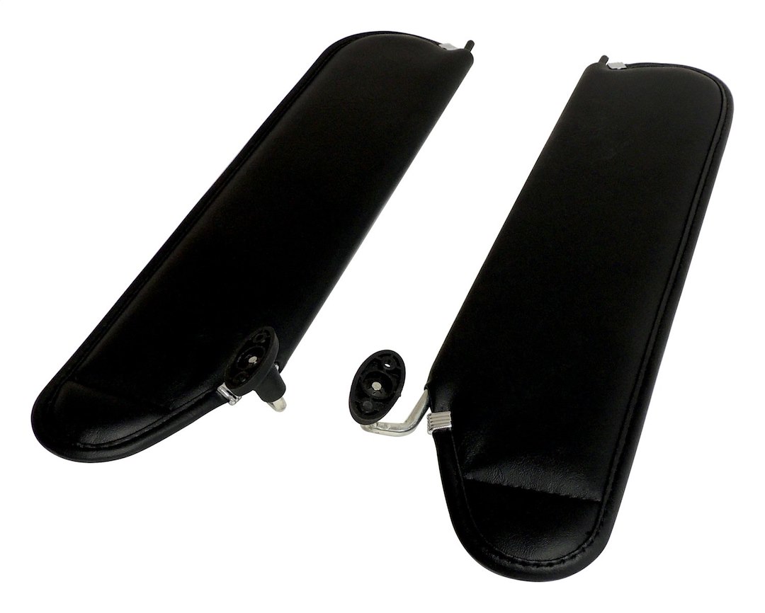 Crown Automotive Sun Visor, Rt Off-Road, Without Mirror, Black, Vinyl, Set of 2 with Brackets – RT52004