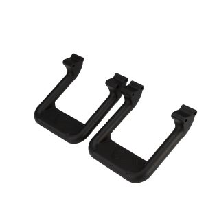 Carr Truck Step, Hoop II, Cab Mount, Direct-Fit, Set of 2, Flat Step, Non-Extendable, Stationary, Textured Powder Coated, Matte Black – 102551